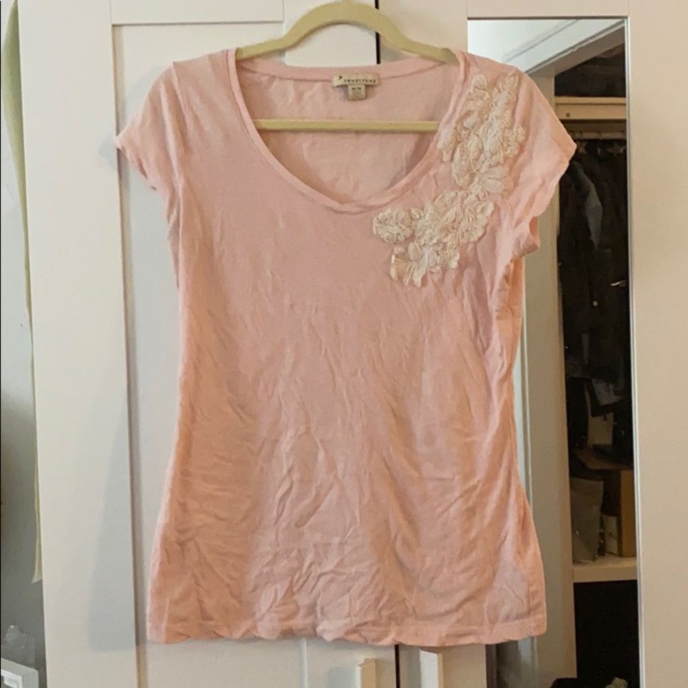 Pink top with lace detailing